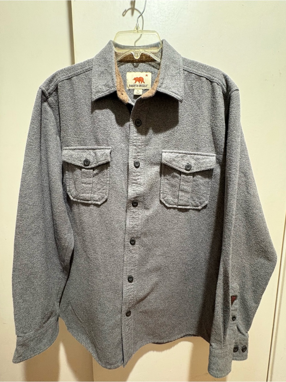Dakota Grizzly Gray Button-Up Flannel Shacket